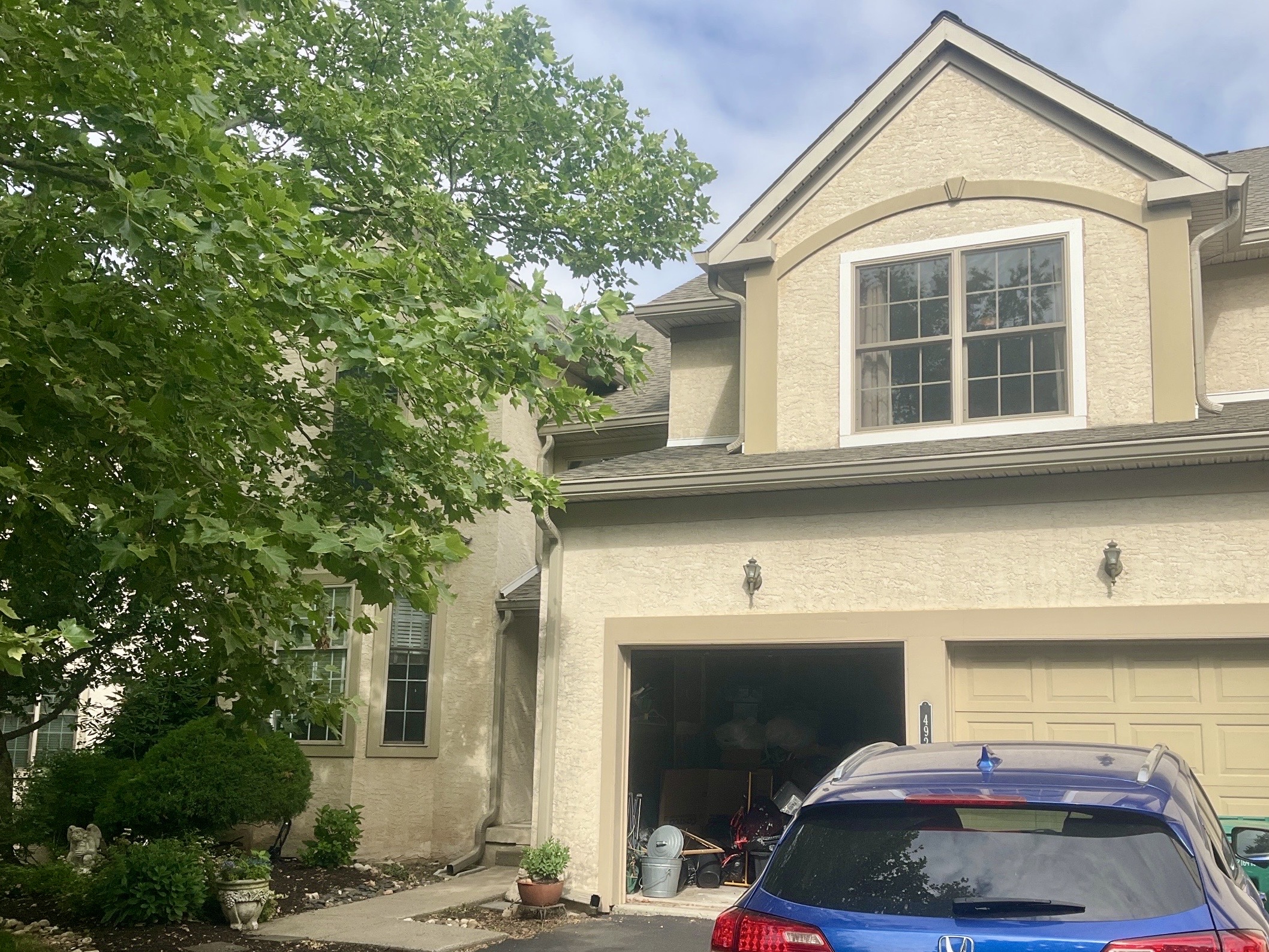 Home inspection by Tyler Gilger — stucco townhome with attached garage in Elkins Park, Pennsylvania