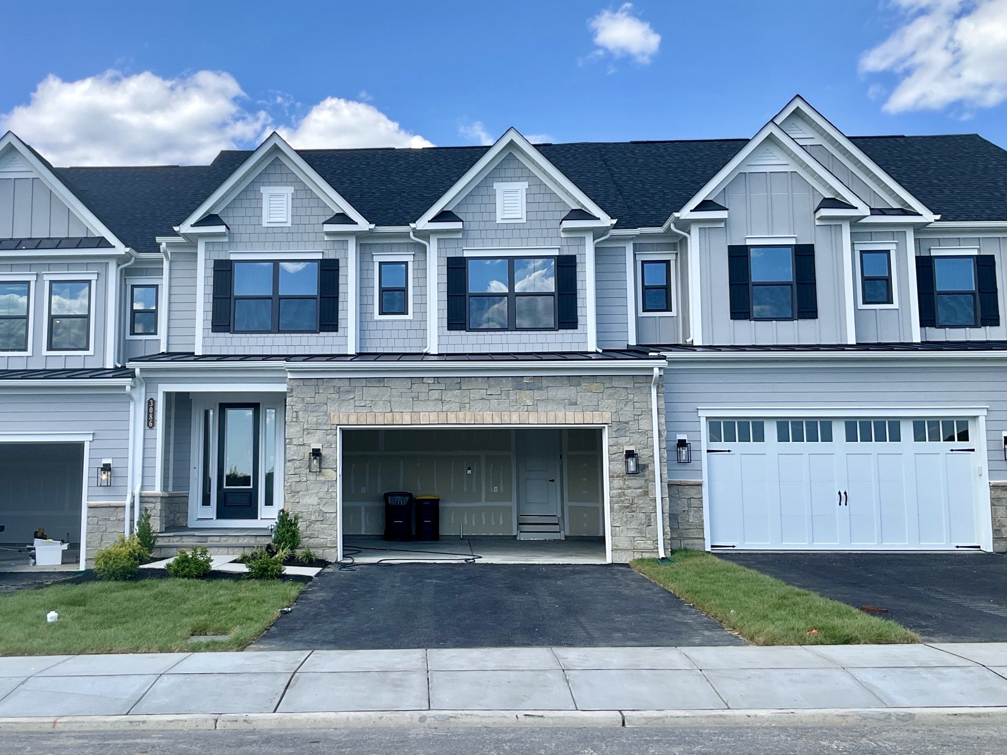 Home inspection by James Royer — brand-new construction stone-and-siding townhome in Huntingdon Valley, Pennsylvania