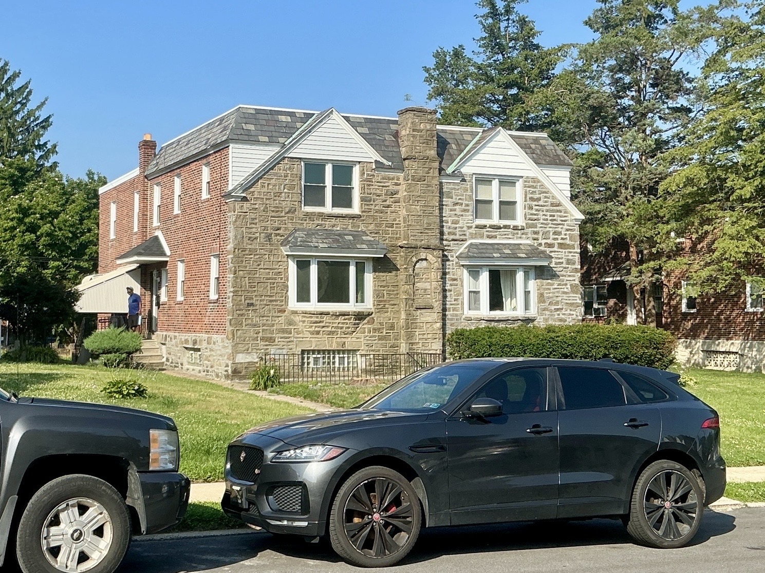 Home inspection by Joe Topper — stone-and-brick twin home with dormers in Mount Airy, Philadelphia