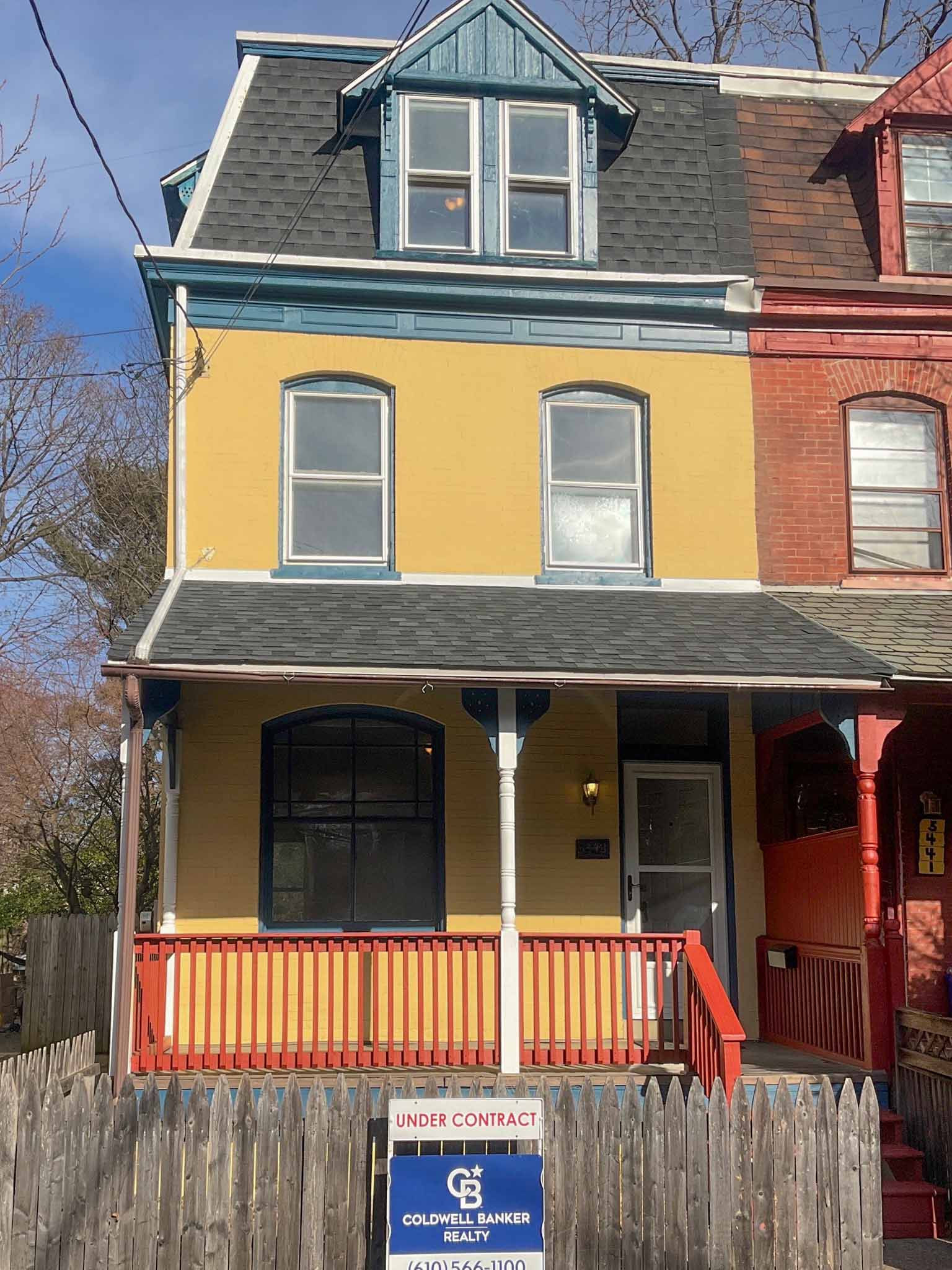 ValueGuard home inspection — yellow Victorian end-of-row with mansard roof in Germantown Philadelphia