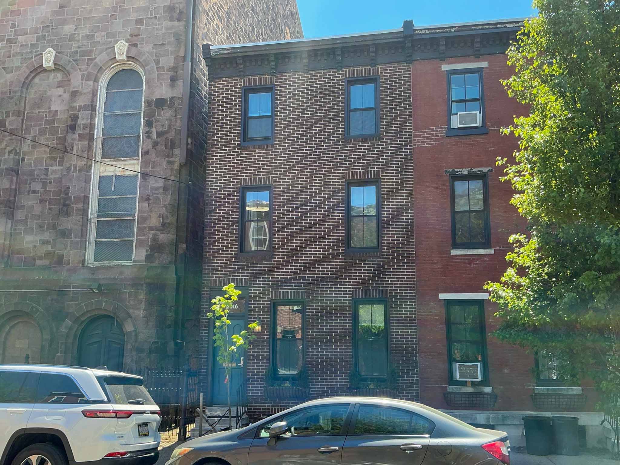 ValueGuard home inspection — corner property with modern third-floor pop-up addition and roof deck in Graduate Hospital Philadelphia