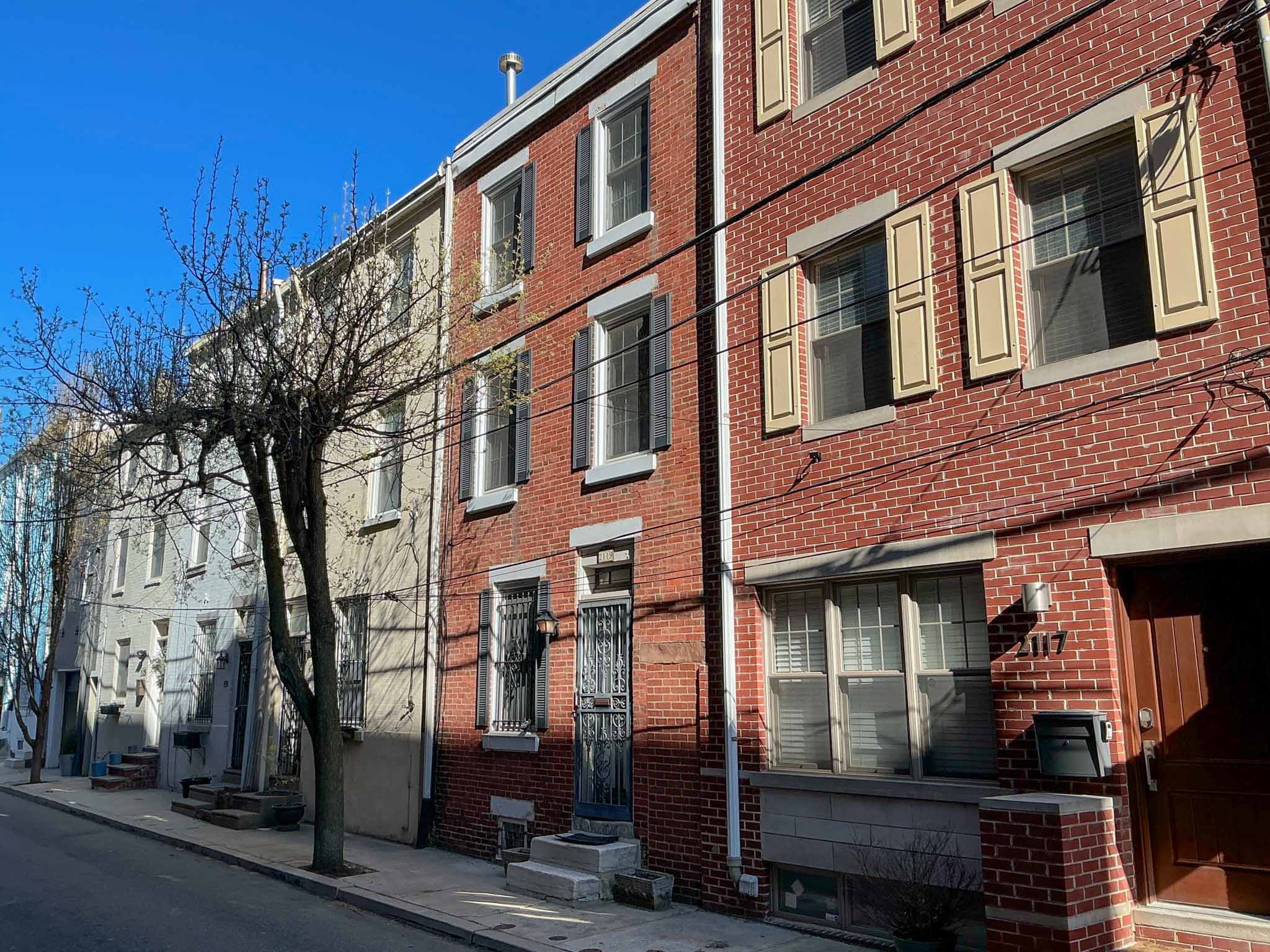 ValueGuard home inspection — late-1800s workforce rowhomes on side street in Graduate Hospital Philadelphia