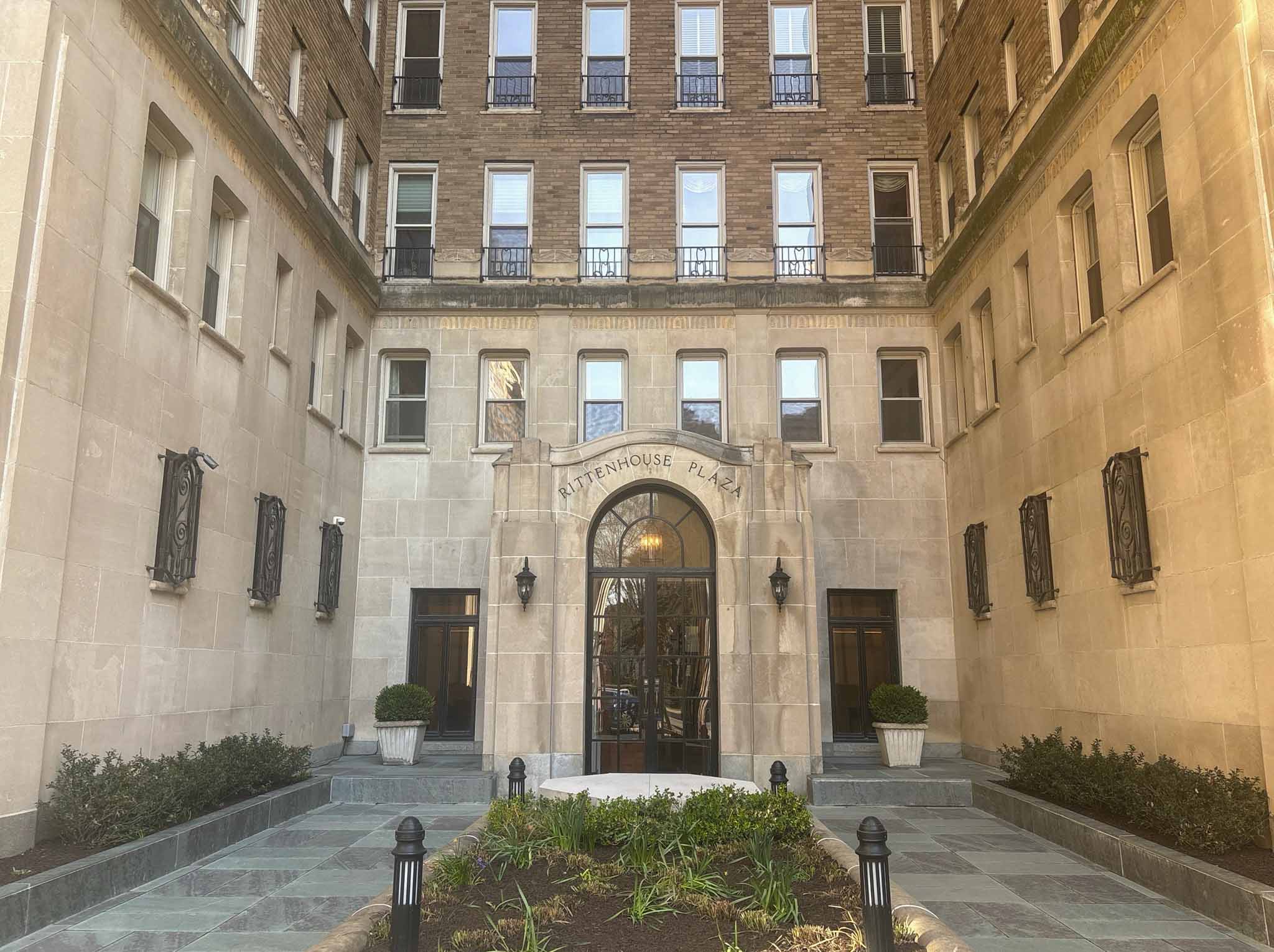 ValueGuard home inspection — Federal-era brick rowhome streetscape with marble stoops in Rittenhouse Square Philadelphia