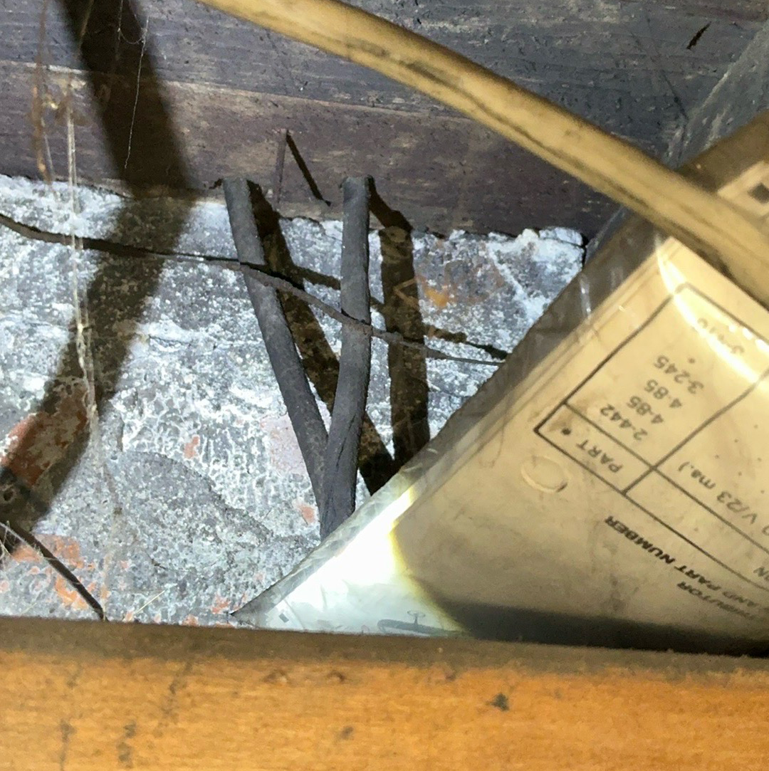 Knob-and-tube wiring discovered during a ValueGuard home inspection in an older Bucks County PA property – common electrical system in historic homes that requires careful evaluation.