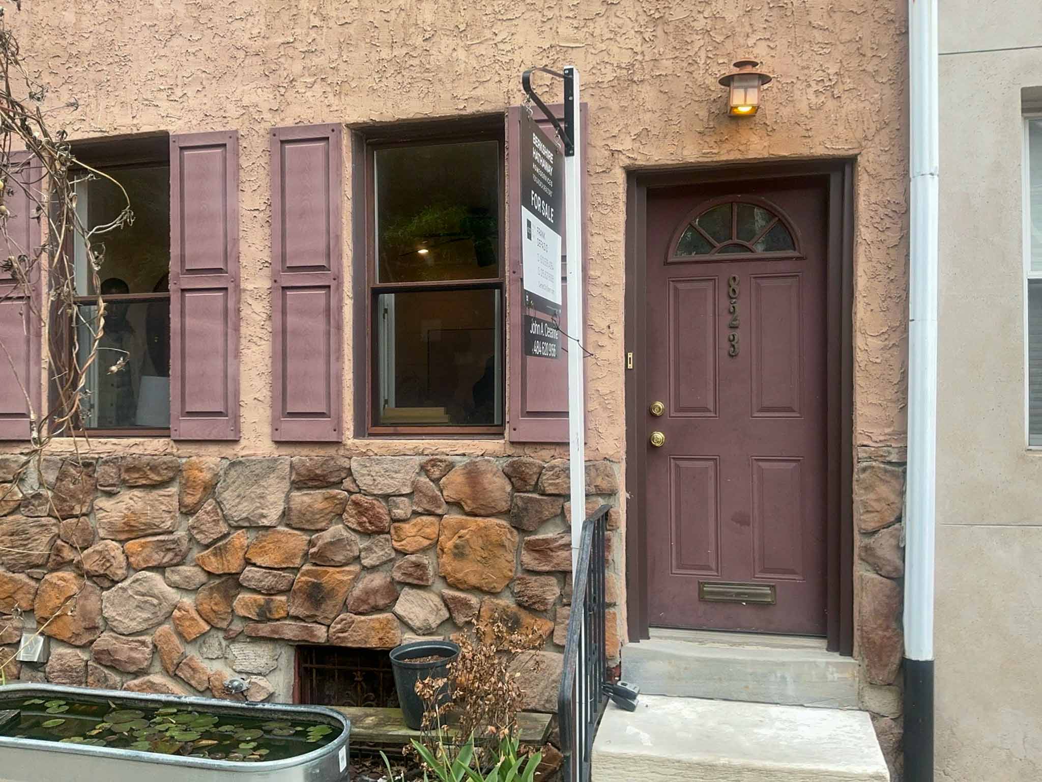 ValueGuard home inspection — mid-century fieldstone and stucco rowhome facade in Passyunk Square Philadelphia